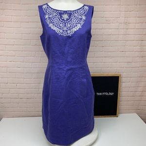Kate Spade Purple Sheath Midi Dress